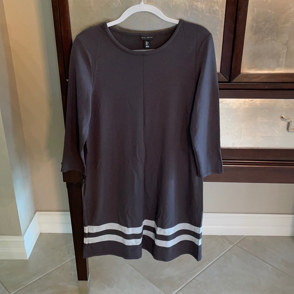 WIlli Smith size L gray modal blend jersey dress